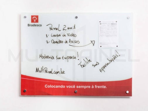 Lousa de vidro personalizada